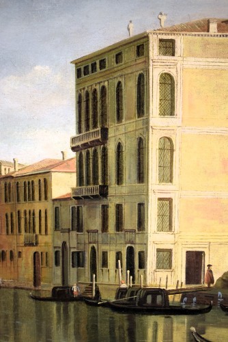 Venice, Palaces on the Grand Canal - Venetian Master,early 19th century - 